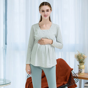 Pajamas for Maternity Cotton Breastfeeding Sleepwear - TheLoveElement