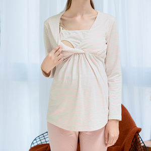 Pajamas for Maternity Cotton Breastfeeding Sleepwear - TheLoveElement